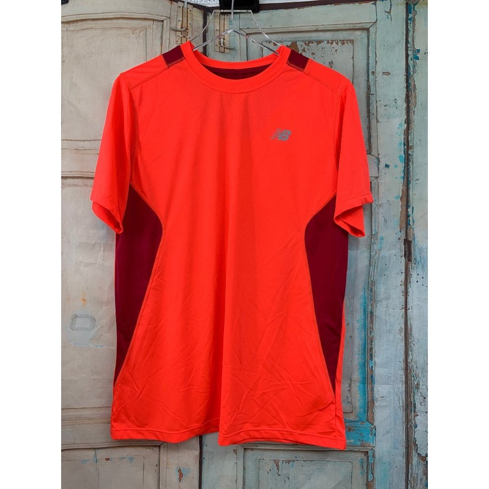 New Balance Mens Large Dry Fit Orange / Maroon